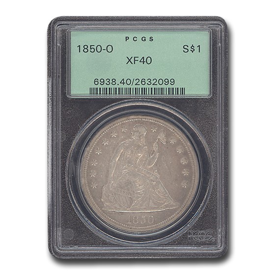 1850-O Liberty Seated Dollar XF-40 PCGS 1850-O Liberty Seated Dollar XF-40 PCGS
